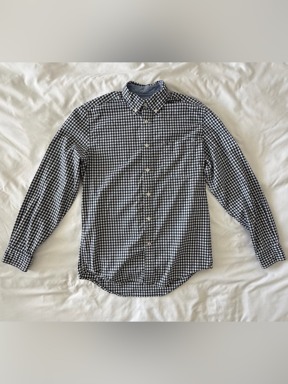 Tommy Hilfiger Navy White Gingham Button-Down Shirt